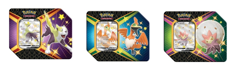 Pok¨¦mon TCG Sword & Shield Shining Fates 3X Tin Lot Boltund V/Cramorant V/Eldegoss V (6 Booster Packs)