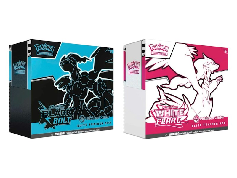 2025 Pok¨¦mon Scarlet & Violet Black Bolt & White Flare Pokemon Center Elite Trainer Box