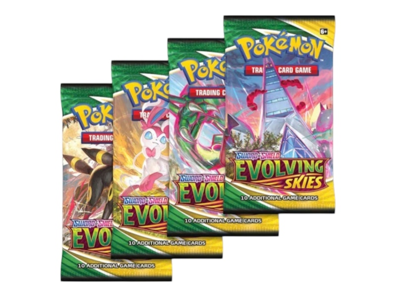 Pok¨¦mon Sword & Shield Evolving Skies Booster Pack 4x Lot (Artwork May Vary)