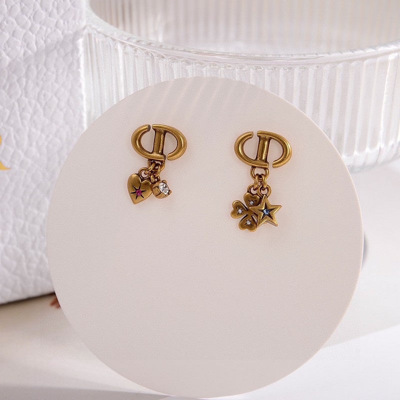 Dior Lucky Charms 18K Gold Earrings