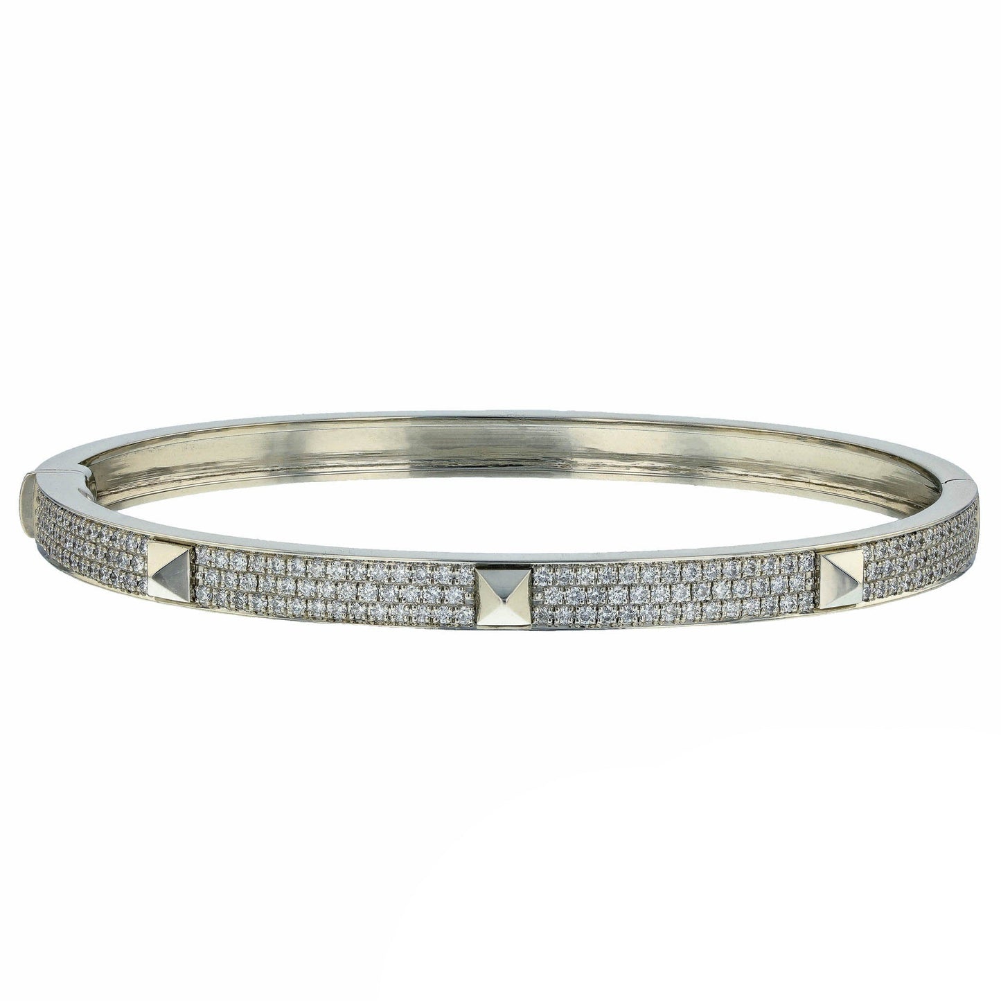 Hermes Collier De Chien Diamond 18K Gold Bracelet