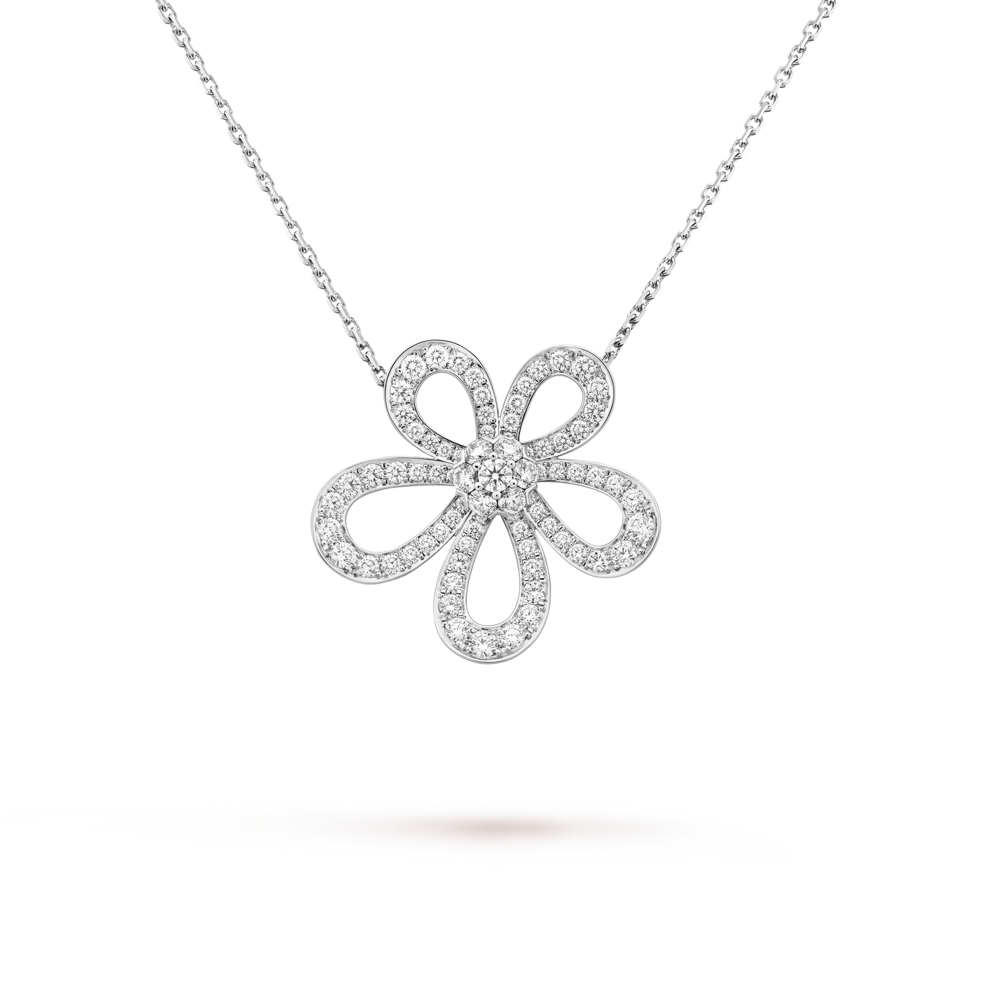 Flowerlace Pendant 18K Gold Necklace