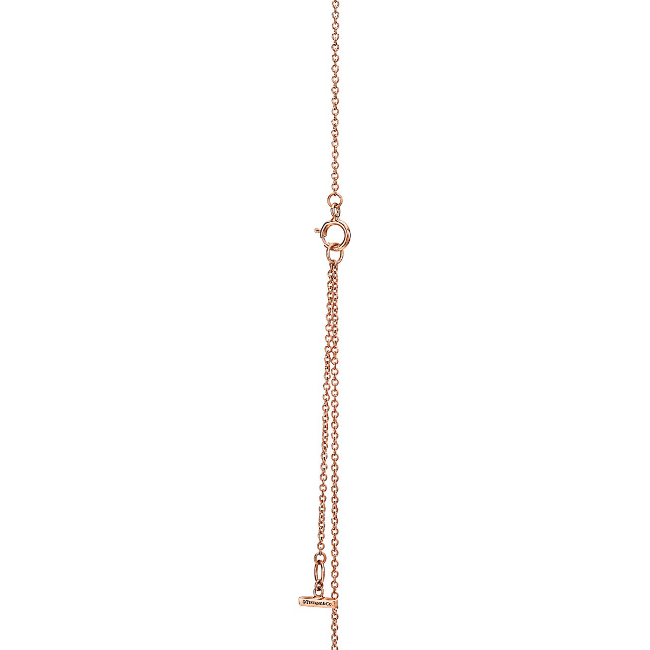 Tiffany Diamond & Turquoise Circle Pendant 18K Gold Necklace