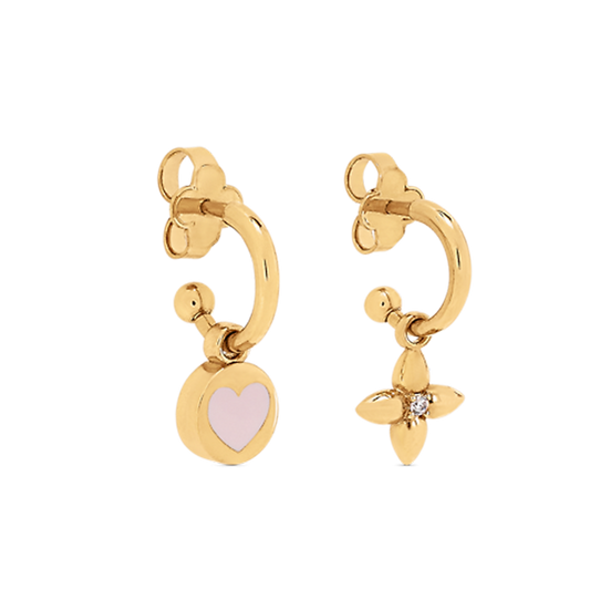Louis Vuitton Iconic Heart 18K Gold Earrings
