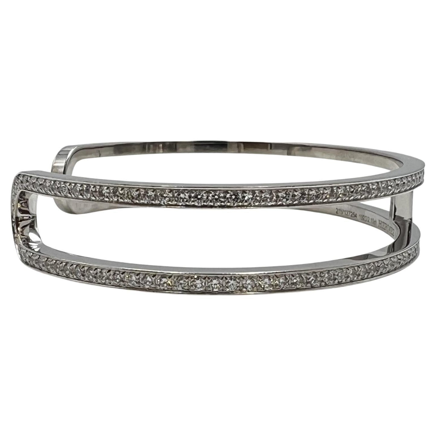 Hermes Ever Chain D¡ ̄ancre Cuff Diamond 18K Gold Bracelet