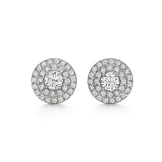 Tiffany Soleste Diamonds 18K White Gold Earrings