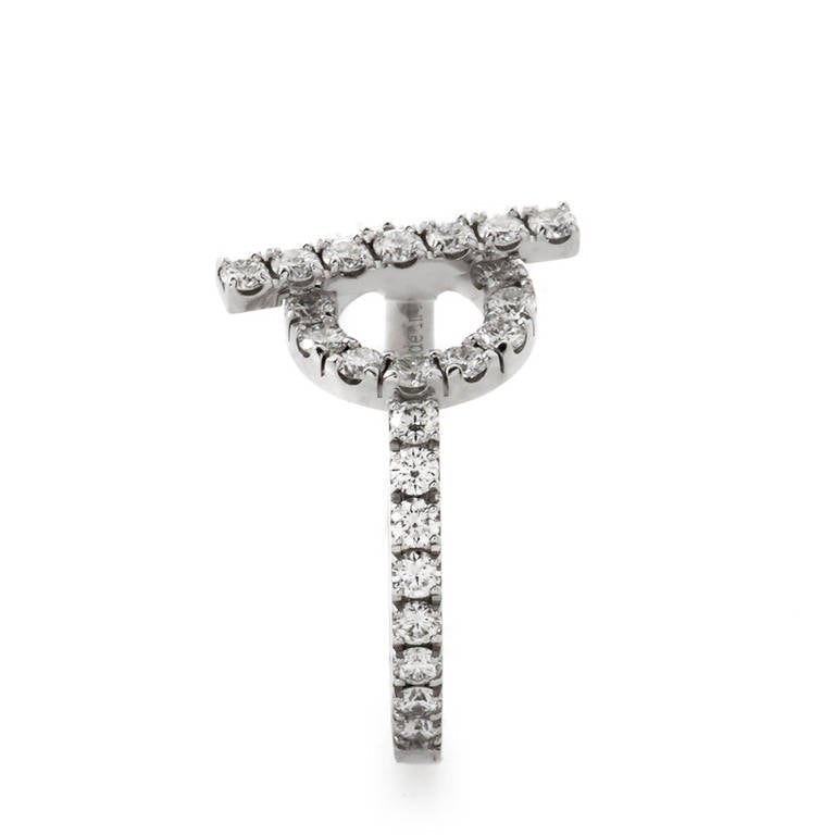 Hermes Finesse Diamond 18K White Gold Ring