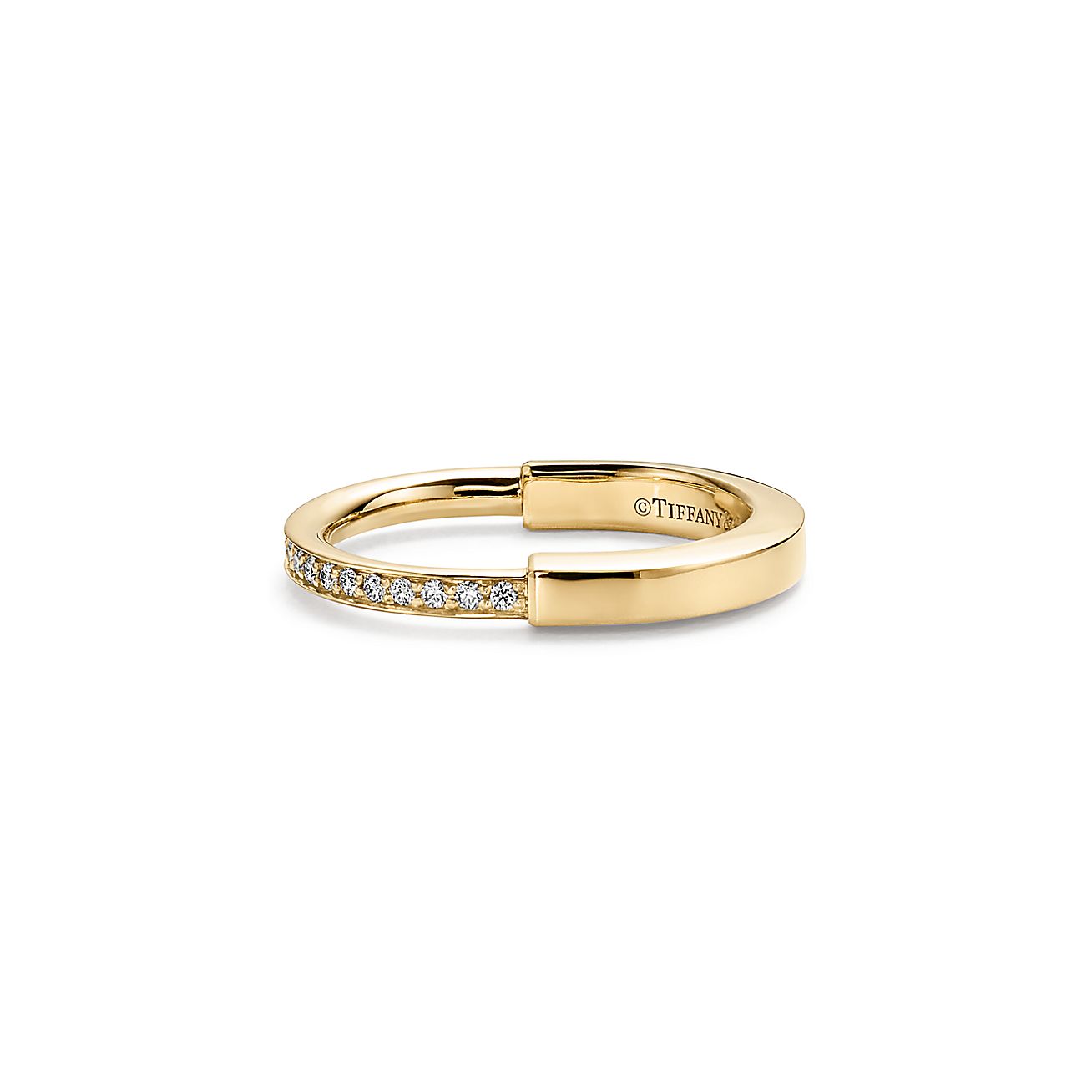 Tiffany Lock Diamonds 18K Yellow Gold Ring