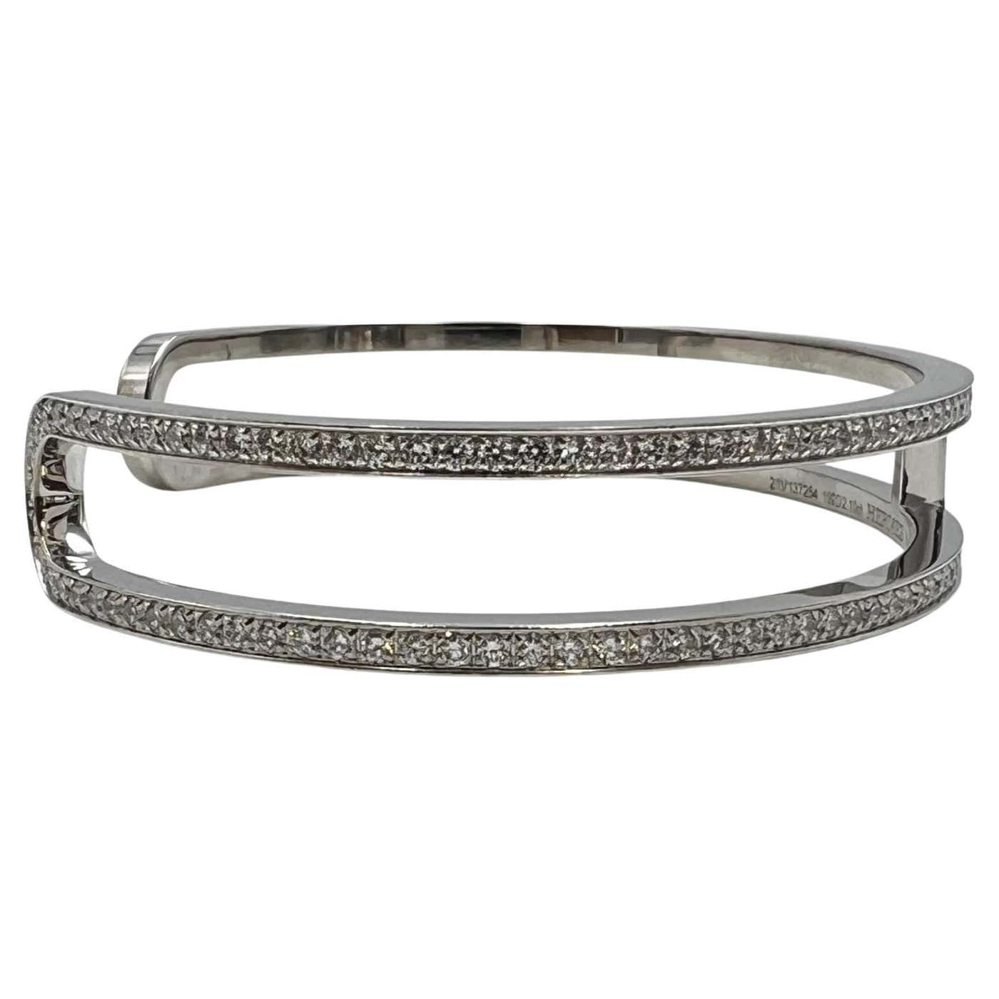 Hermes Ever Chain D¡ ̄ancre Cuff Diamond 18K Gold Bracelet