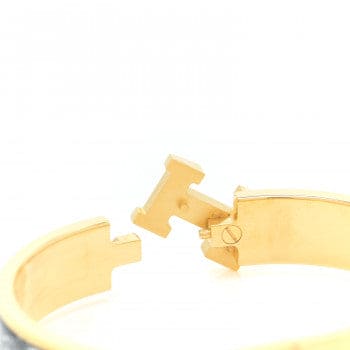 Hermes Guepards Clic Clac 18K Gold Bracelet