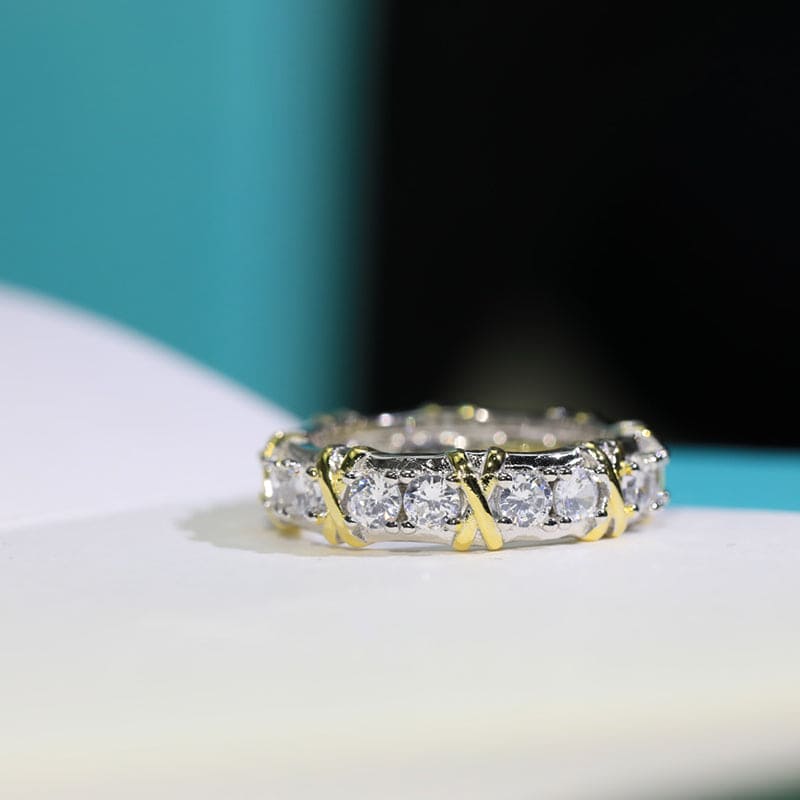 Tiffany Schlumberger Eighteen Stone 18K Gold Ring