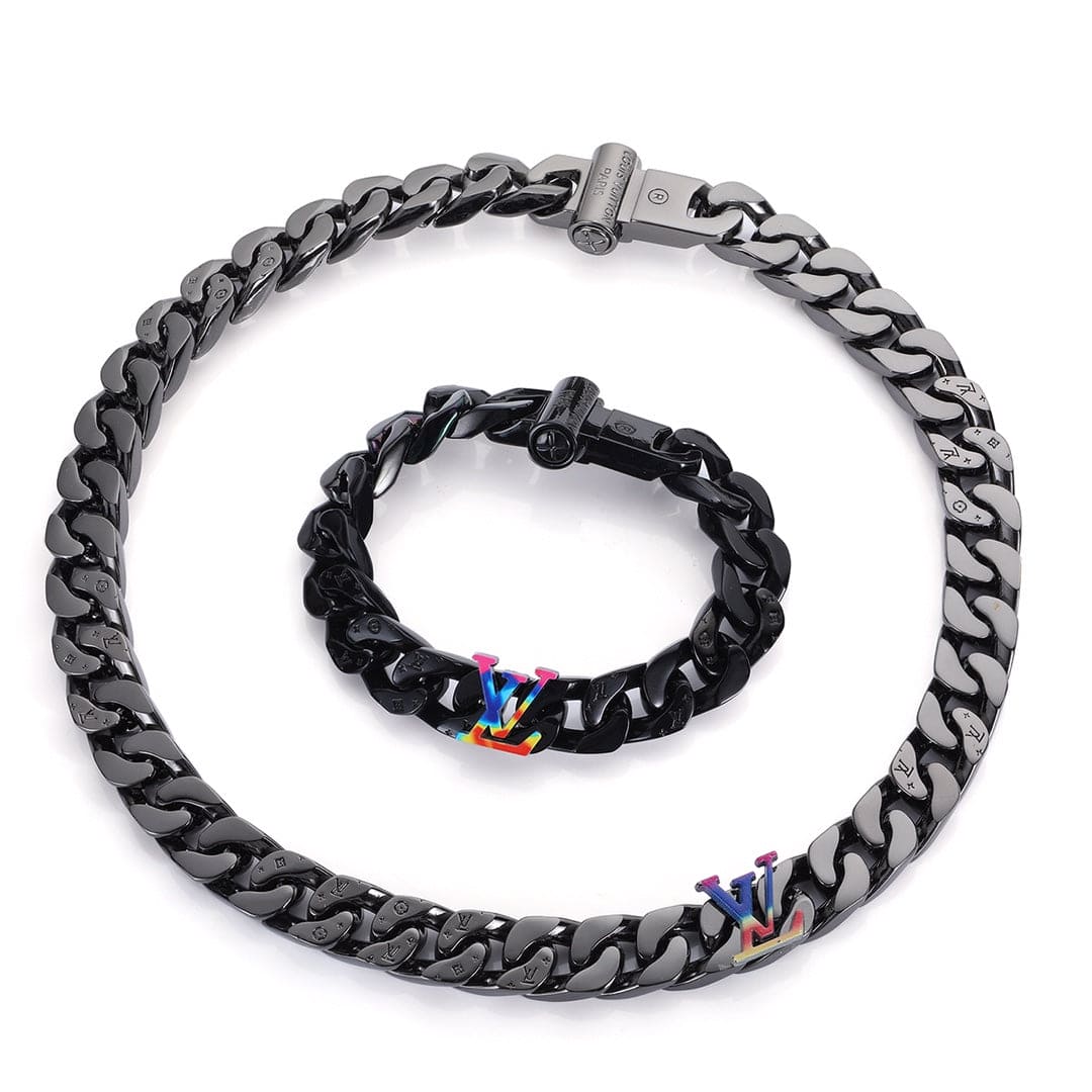 Louis Vuitton Rainbow Chain Link 18K Gold Necklace