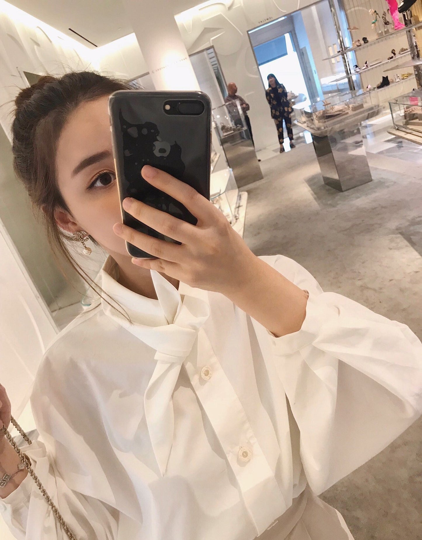 Chanel Pearls 18K Gold Earrings