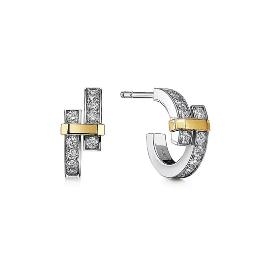 Tiffany Edge Hoop 18K Gold Earrings