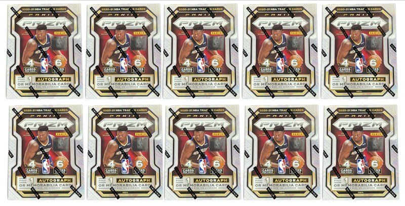 2020-21 Panini Prizm Basketball Blaster Box 10x Lot