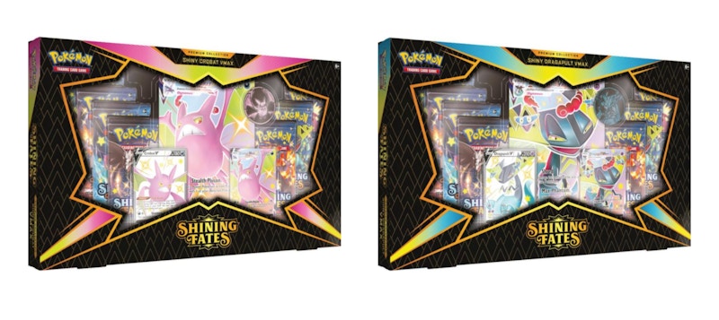 Pok¨¦mon TCG Sword & Shield Shining Fates Premium Collection 2X Lot Shiny Crobat VMAX/Shiny Dragapult VMAX
