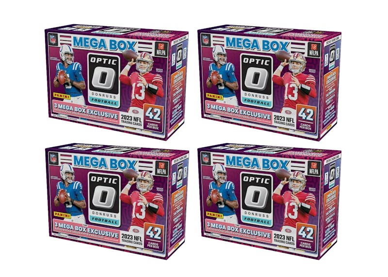 2023 Panini Donruss Optic Football Mega Box (Green Hyper Parallels) 4x Lot