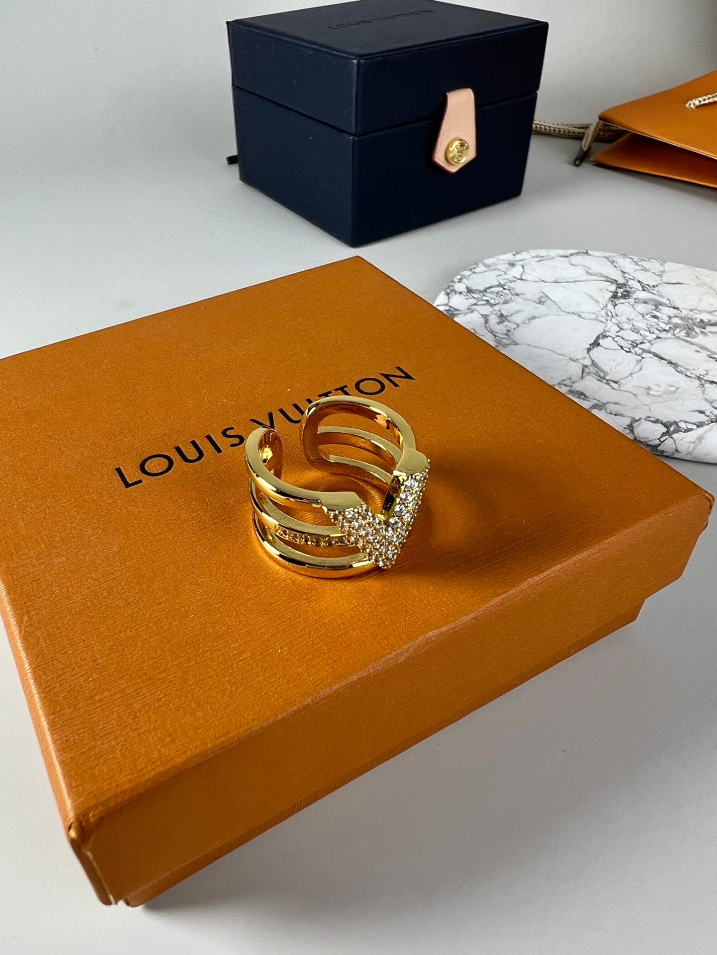 Louis Vuitton Volt 18K Gold Ring