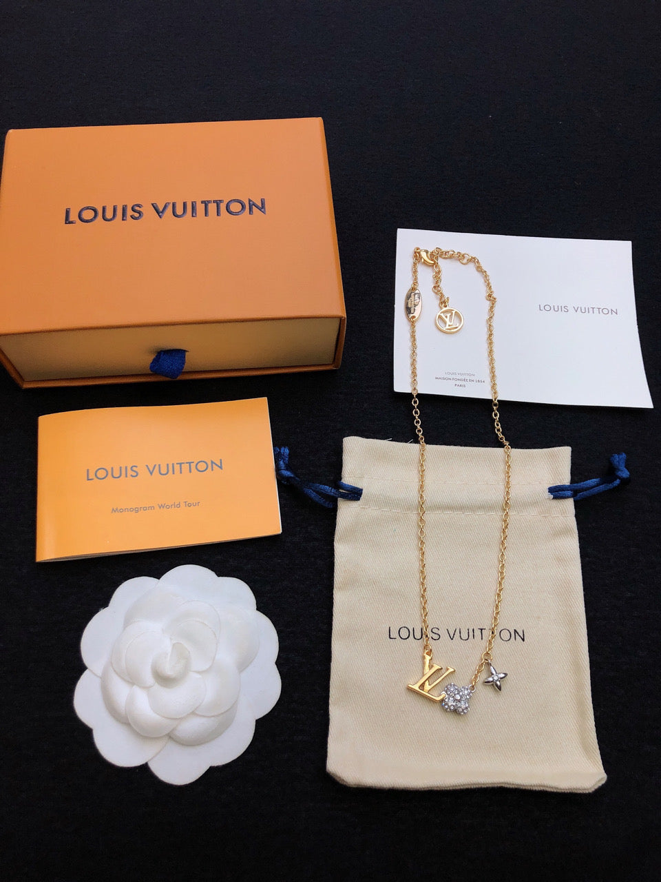 Louis Vuitton Gram 18K Gold Necklace