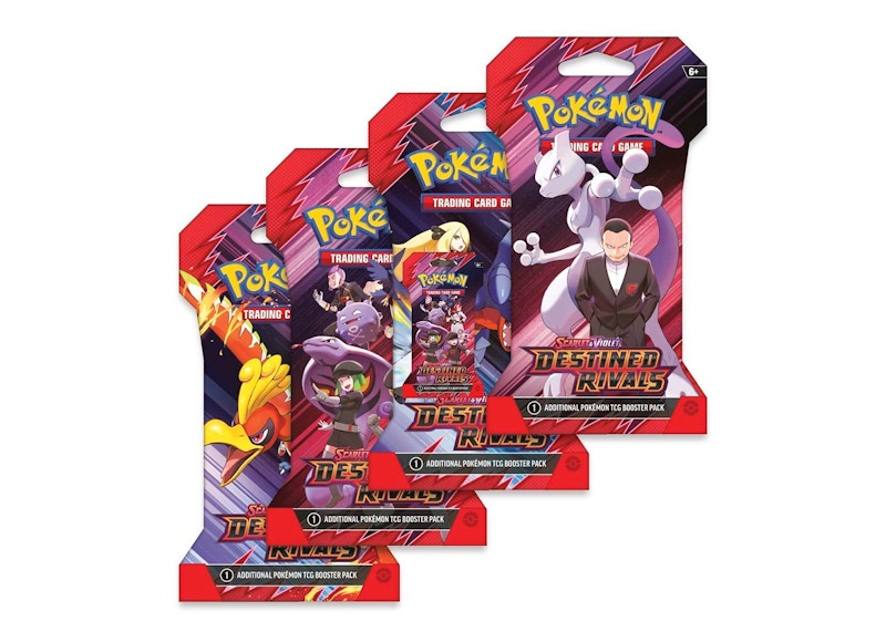 2025 Pok¨¦mon Scarlet & Violet Destined Rivals Booster Pack 4x Lot (Artwork May Vary)