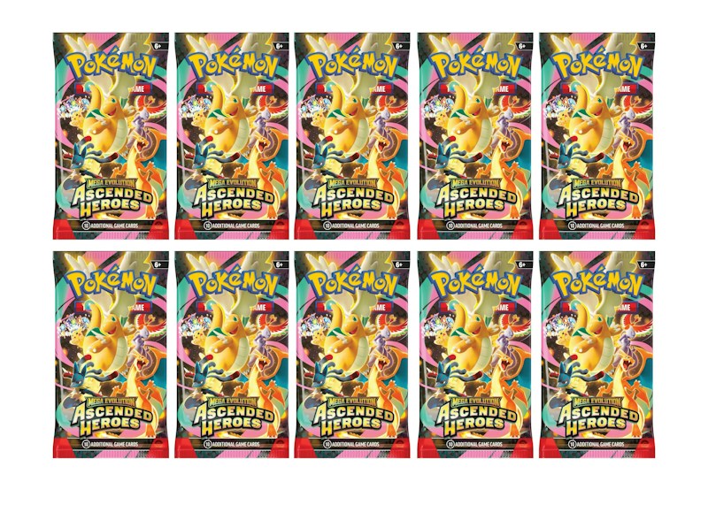 2026 Pok¨¦mon Mega Evolution Ascended Heroes Booster Pack 10x Lot
