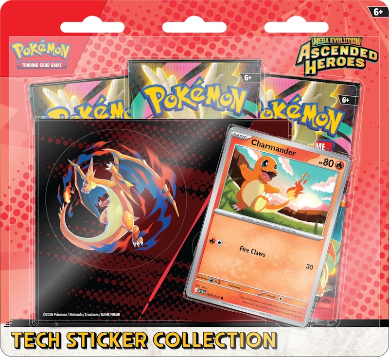2026 Pok¨¦mon Mega Evolution Ascended Heroes Charmander Tech Sticker Collection