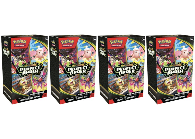 2026 Pok¨¦mon Mega Evolution Perfect Order Booster Bundle 4x Lot