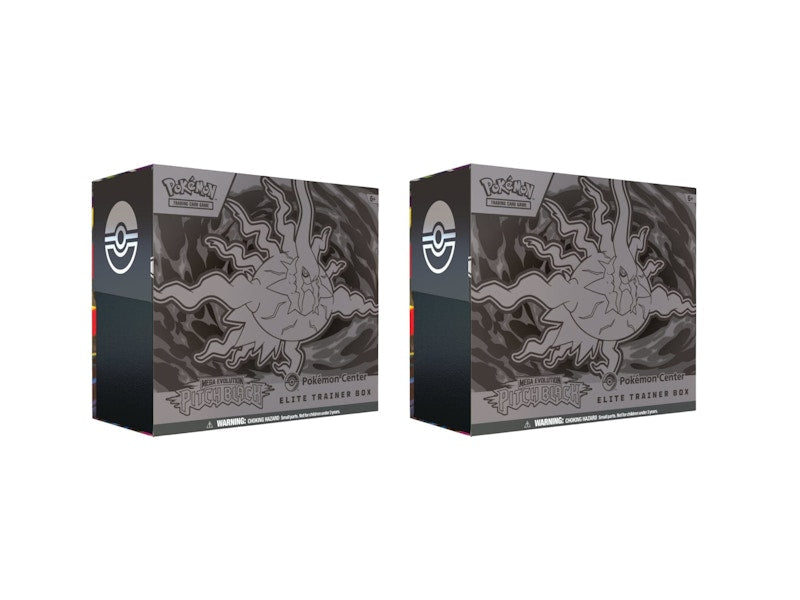 2026 Pok¨¦mon Mega Evolution Pitch Black Pokemon Center Elite Trainer Box 2x Lot