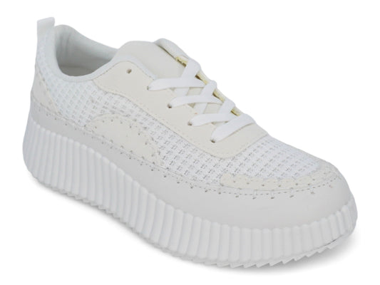 Women`s White Charleigh Platform Sneaker