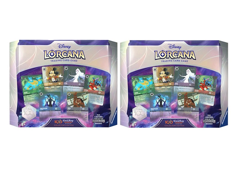 Disney Lorcana TCG Disney100 Collector's Edition Rise of the Floodborn Booster Pack 2x Lot