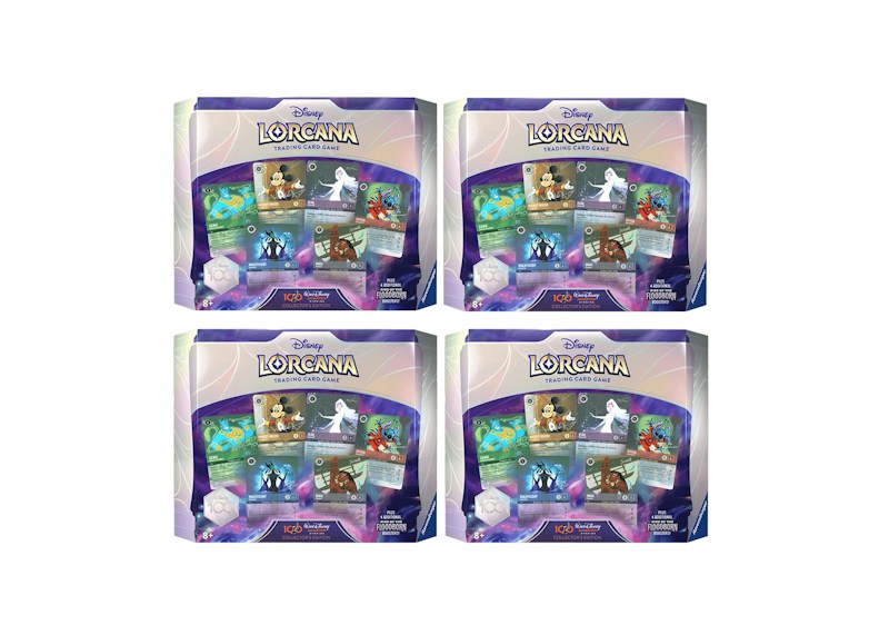 Disney Lorcana TCG Disney100 Collector's Edition Rise of the Floodborn Booster Pack 4x Lot