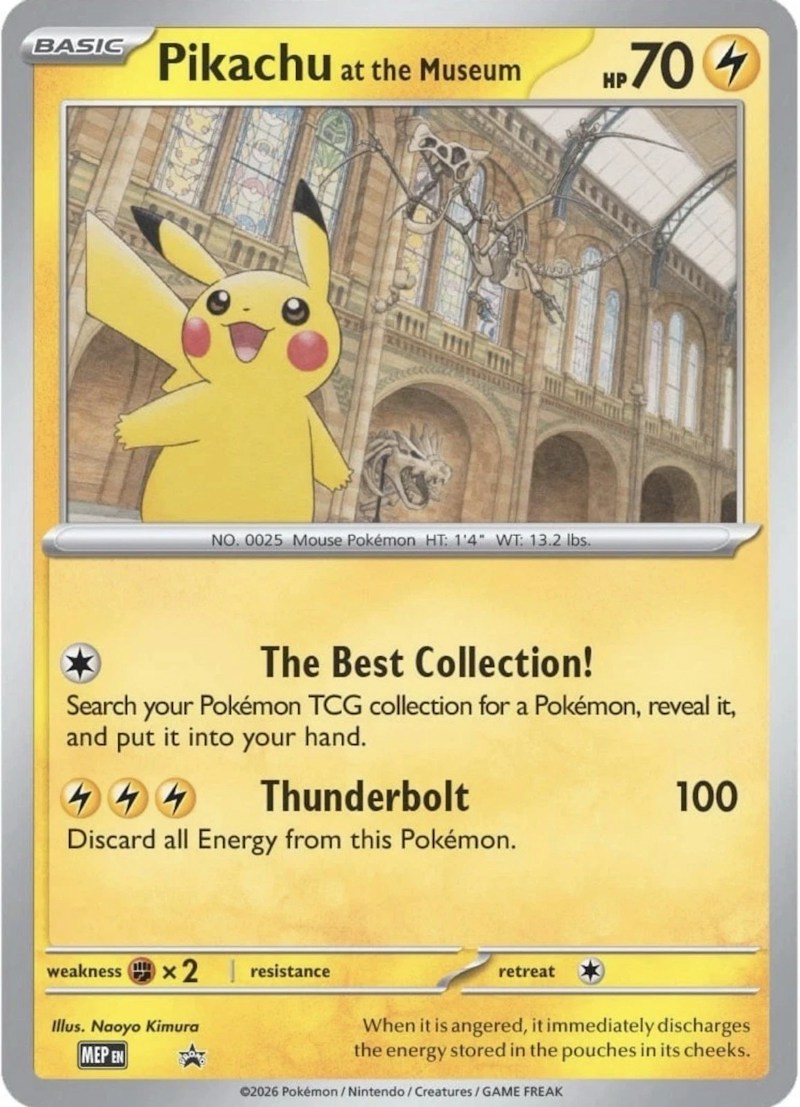 Pikachu at the Museum Pok¨¦mon Natural History Museum Promo (Ungraded)