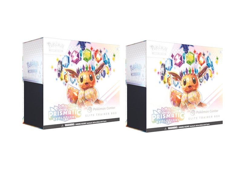 Pok¨¦mon Scarlet & Violet Prismatic Evolutions Pokemon Center Elite Trainer Box 2x Lot