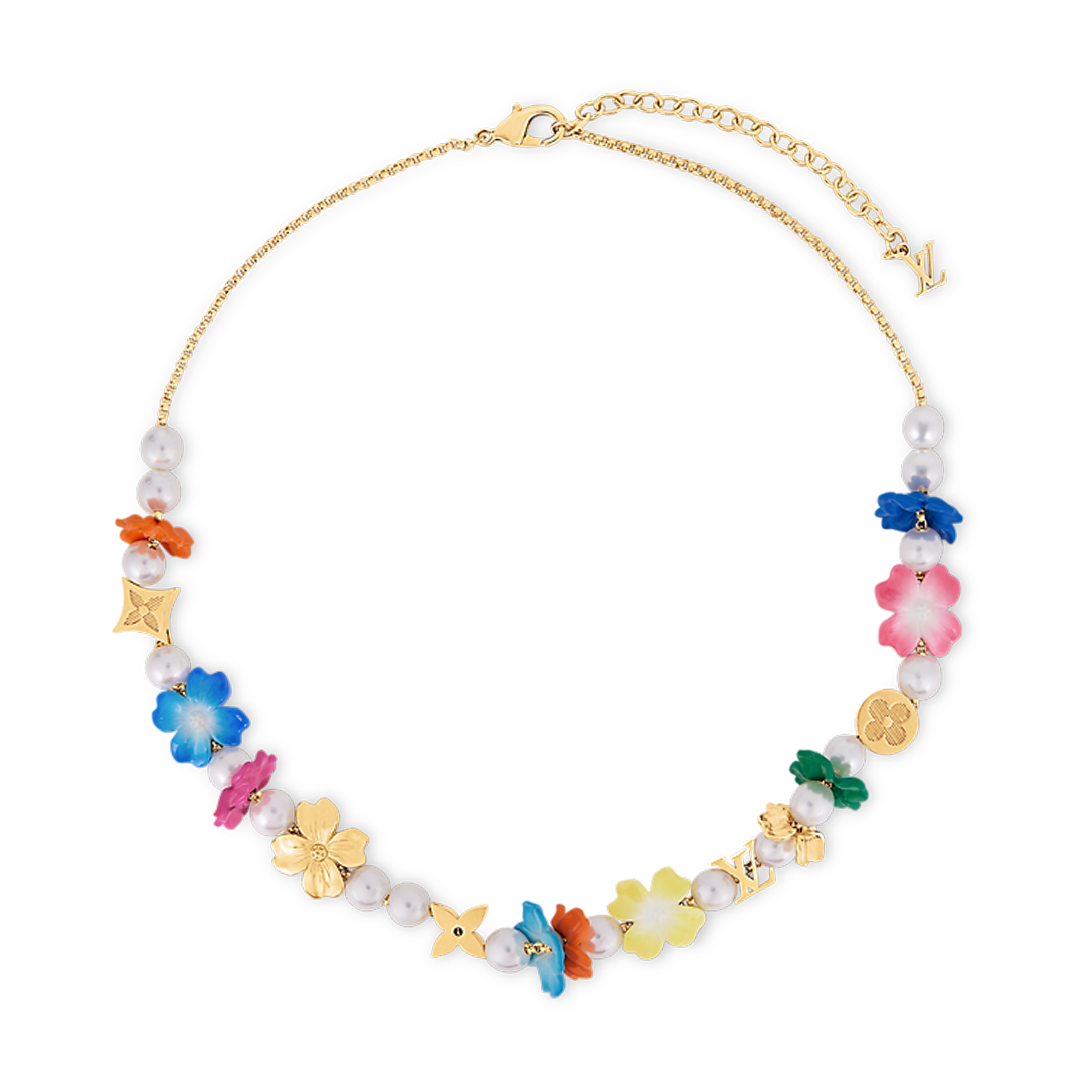Louis Vuitton Surfin' Flower 18K Gold Necklace