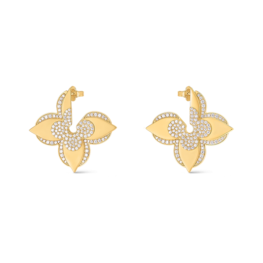 Louis Vuitton Medaillon 18K Gold Earrings
