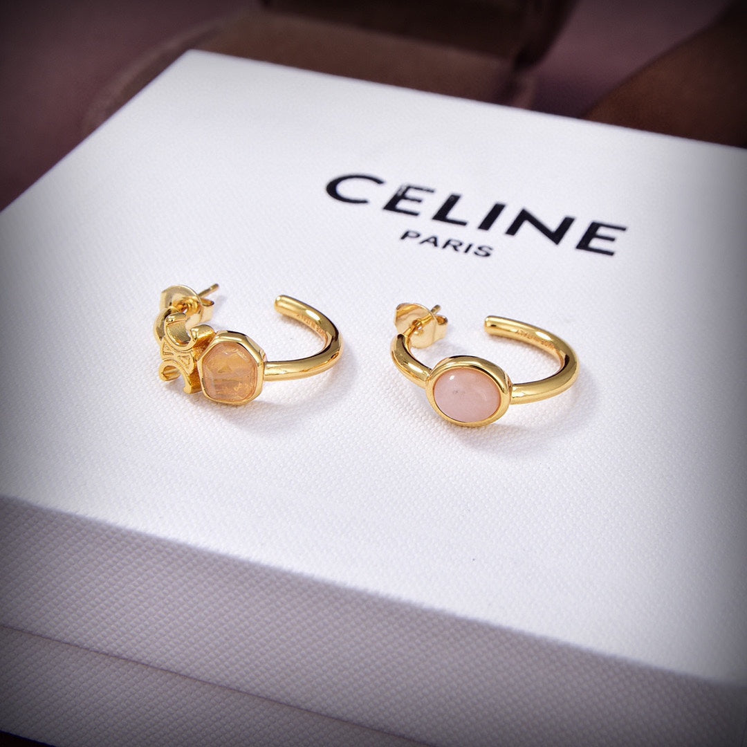 Celine Indie Hoops 18K Gold Earrings
