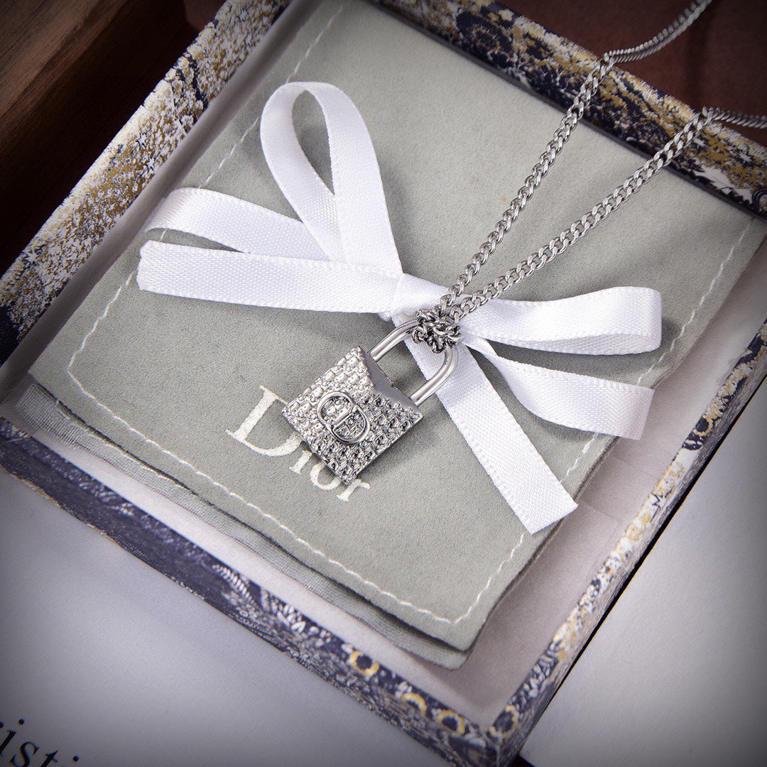 Dior Lock 18K Gold Necklace