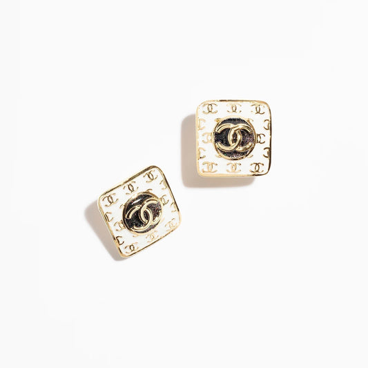 Chanel Vintage 18K Gold Earrings