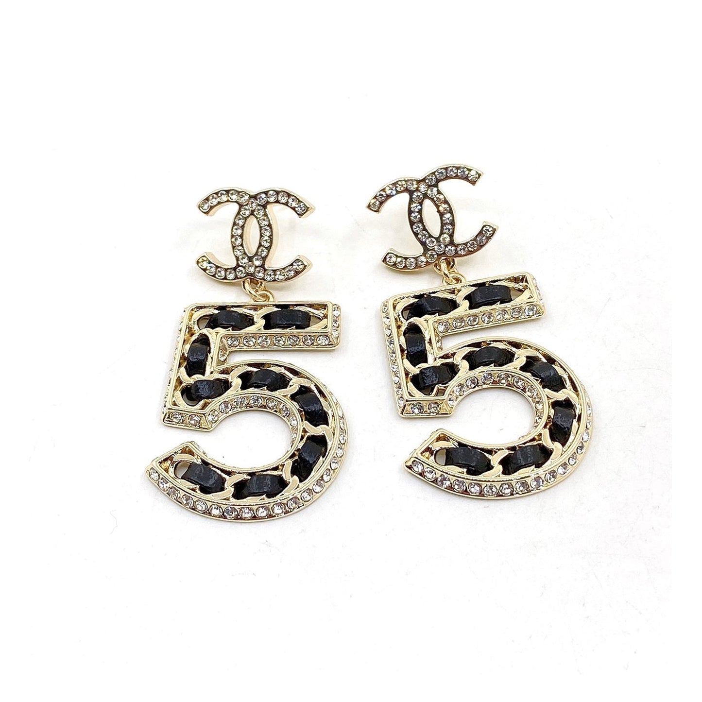 Chanel No. 5 Perfume 18K Gold Earrings