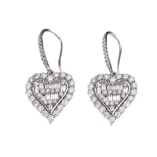 Tiffany Heart Diamonds 18K Gold Earrings