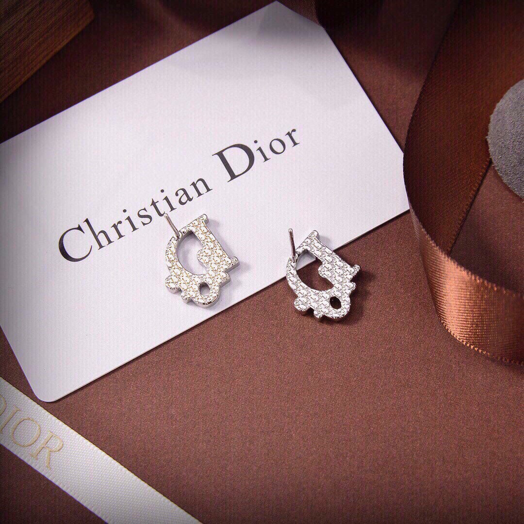 Dior Blue 18K Gold Earrings