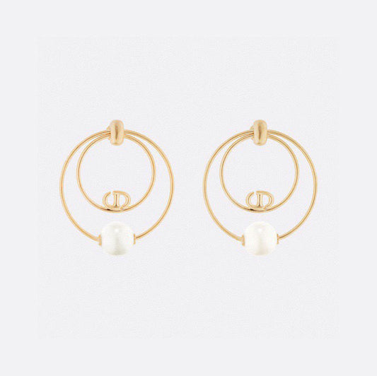 Dior Revolution Pearl 18K Gold Earrings