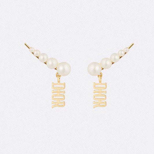 Dior Revolution Resin Pearls 18K Gold Earrings