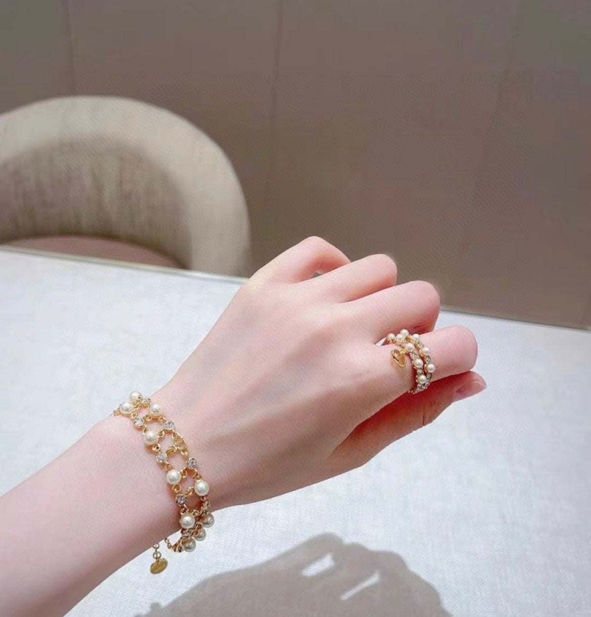 Dior Petit Treasure 18K Gold Bracelet