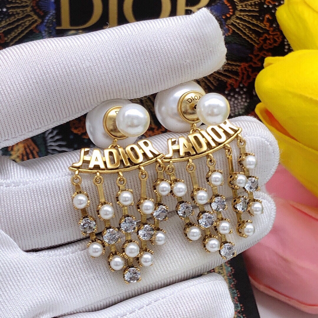 Dior J'Adior Pearl 18K Gold Earrings