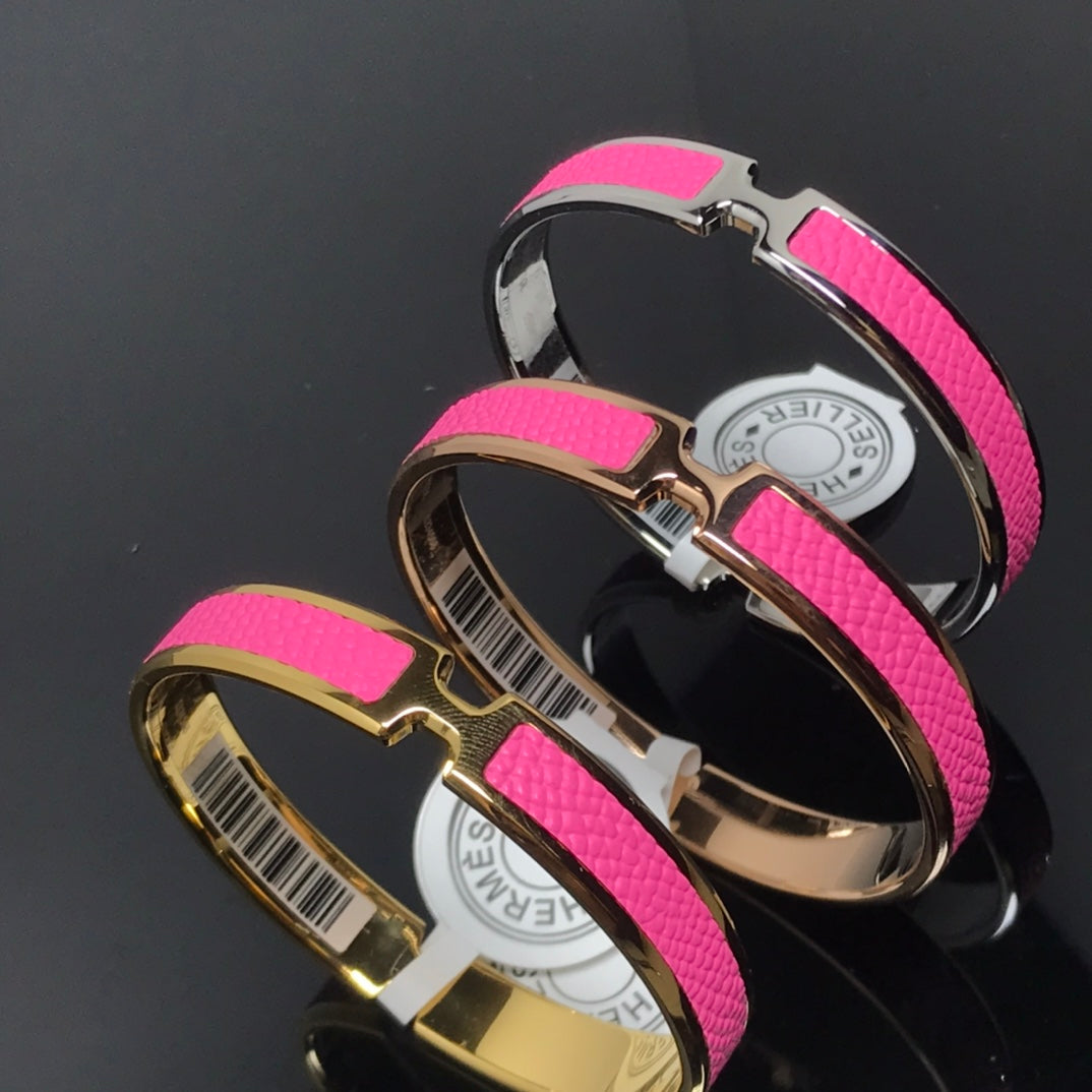 Hermes Olympe Pink 18K Gold Bracelet
