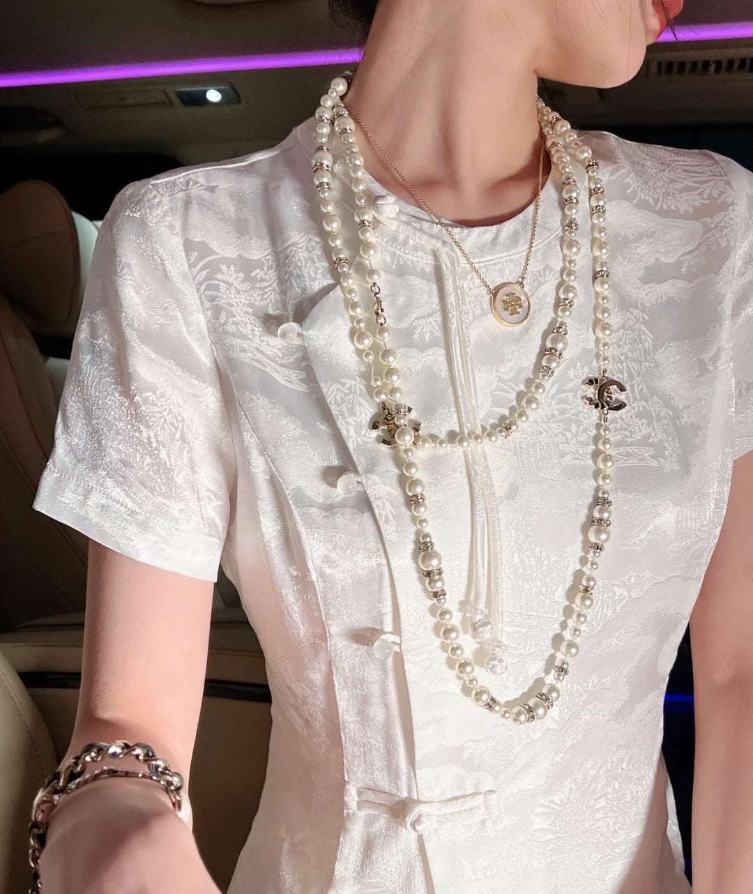 Chanel Pearls Long 18K Gold Necklace