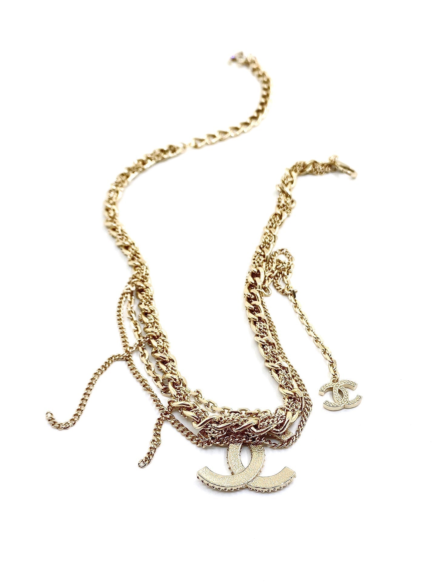 Chanel Crystals Choker 18K Gold Necklace