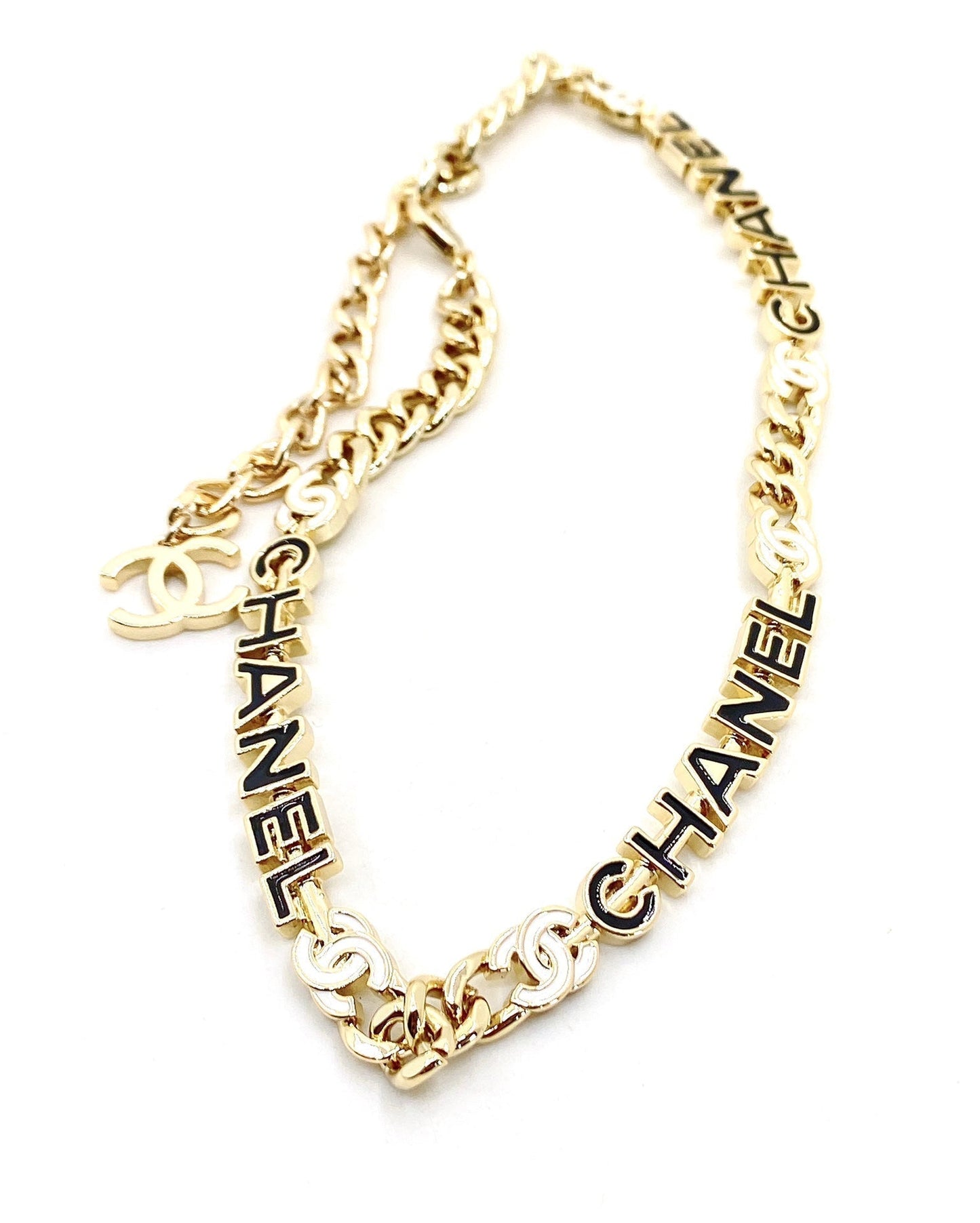 Chanel Chain Choker 18K Gold Necklace