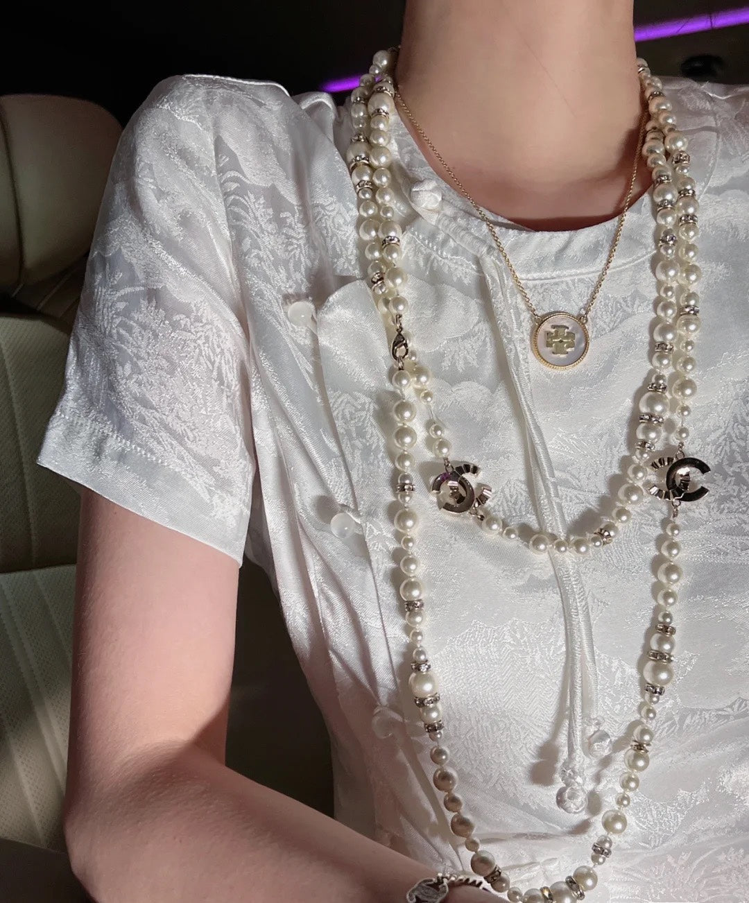 Chanel Pearls Long 18K Gold Necklace